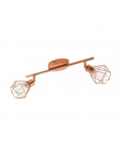 EGLO 95546 - ZAPATA Living Room Lamp in Copper Steel and Satin Glass