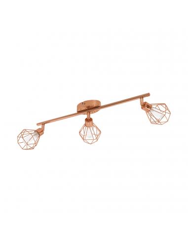 EGLO 95547 - ZAPATA Living Room Lamp in Copper Steel and Satin Glass