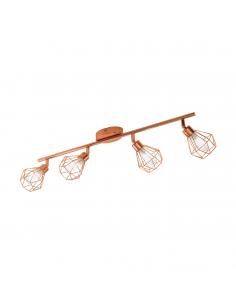 EGLO 95548 - ZAPATA Living Room Lamp in Copper Steel and Satin Glass