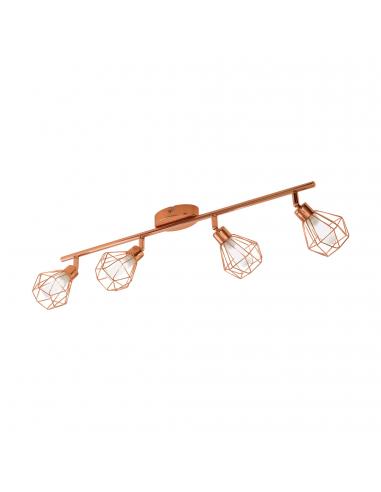 EGLO 95548 - ZAPATA Living Room Lamp in Copper Steel and Satin Glass