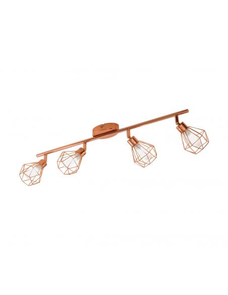EGLO 95548 - ZAPATA Living Room Lamp in Copper Steel and Satin Glass