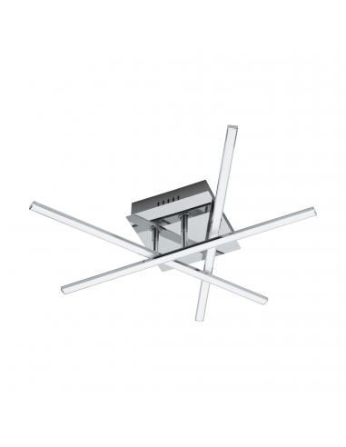 EGLO 95567 - LASANA 1 LED Ceiling Light in Chrome Steel and Acrylic