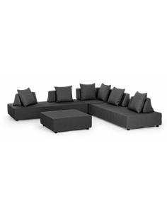 Corner sofa set with anthracite cushion - BIZZOTTO piper