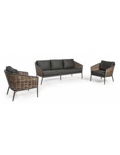 Anthracite yk13 sofa set with cushion - BIZZOTTO maribela