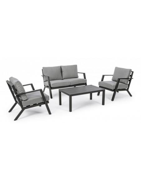 Anthracite yk13 sofa set with cushion - BIZZOTTO harley