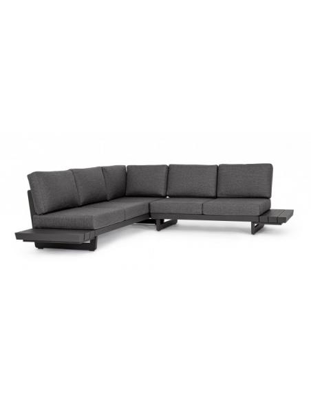 Corner set with anthracite cushion w - BIZZOTTO infinity