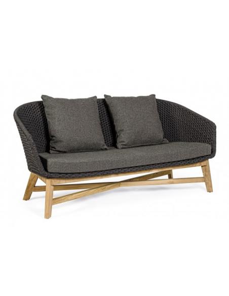 2-seater sofa with anthracite cushion - BIZZOTTO coachella