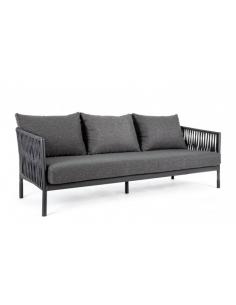 3-seater sofa with anthracite cushion wg21 - BIZZOTTO Florence