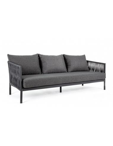 3-seater sofa with anthracite cushion wg21 - BIZZOTTO Florence