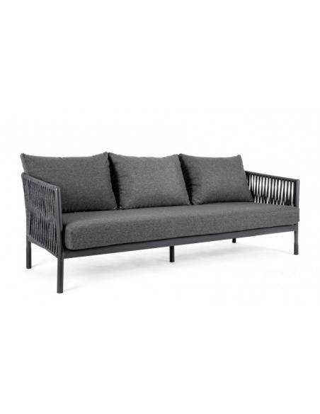 3-seater sofa with anthracite cushion wg21 - BIZZOTTO Florence