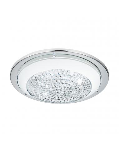 EGLO 95639 - ACOLLA Plafón LED en Acero cromo y Vidrio con cristales