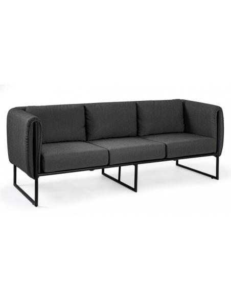 3-seater sofa with anthracite cushion - BIZZOTTO pixel