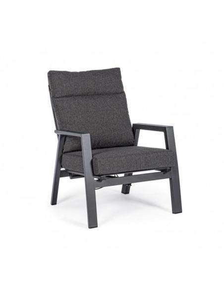 Anthracite recliner with cushion jx55 - BIZZOTTO kledi