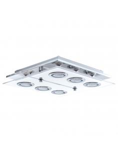 EGLO 30932 - CABO Plafón LED en Acero inoxidable cromo y Vidrio satinado