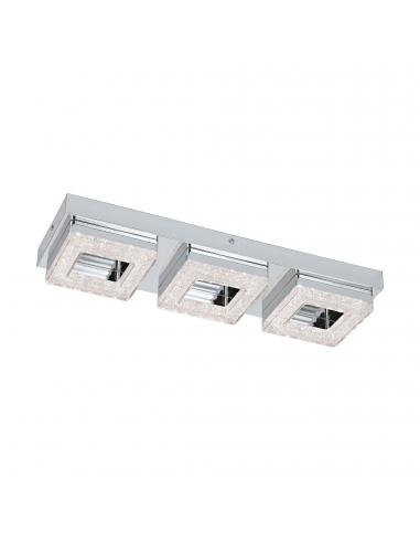 EGLO 95656 - FRADELO LED Ceiling Light in Chrome Steel and Acrylic, glass