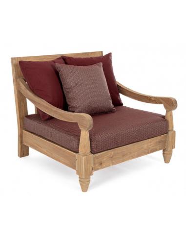 Sillón con cojín wine fsc - Bizzotto bali