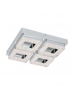 EGLO 95657 - FRADELO LED Ceiling Light in Chrome Steel and Acrylic, glass
