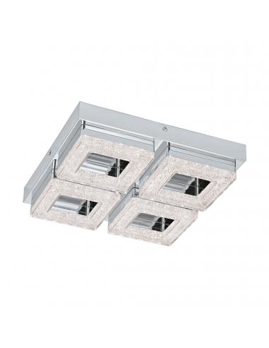 EGLO 95657 - FRADELO LED Ceiling Light in Chrome Steel and Acrylic, glass