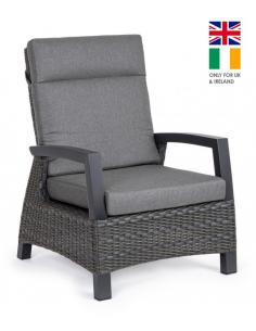 Recliner armchair with anthracite cushion jx55-uk - BIZZOTTO Britton
