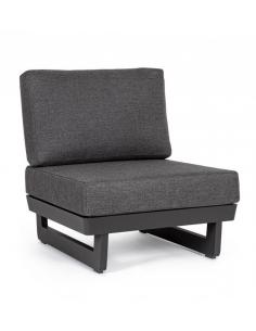 Modular armchair with anthracite cushion wg21 - infinity BIZZOTTO