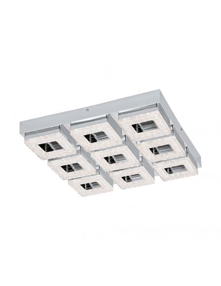 EGLO 95658 - FRADELO LED Ceiling Light in Chrome Steel and Acrylic, glass