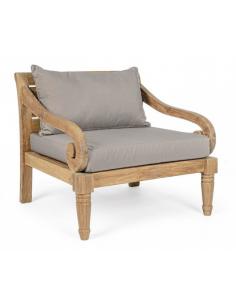 Armchair with fsc cushion - BIZZOTTO karuba