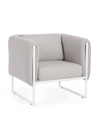 Armchair with beige cushion - BIZZOTTO pixel
