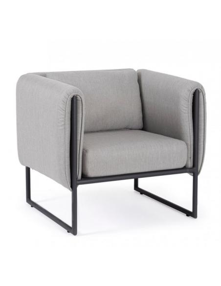 Armchair with gray cushion - BIZZOTTO pixel