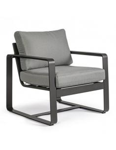 Anthracite yk13 armchair with cushion - BIZZOTTO merrigan