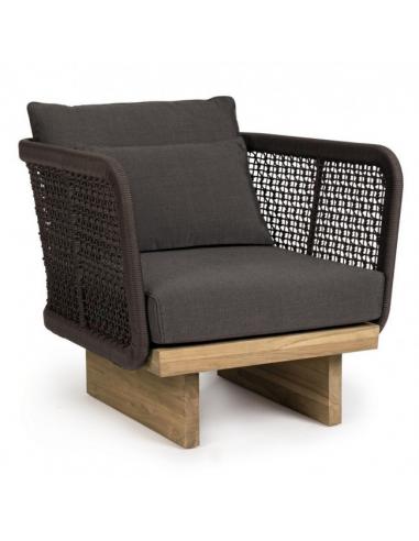 Armchair with dark cushion - BIZZOTTO xylia
