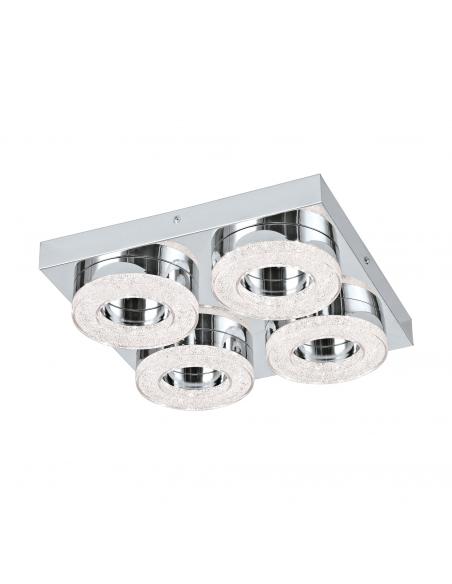 EGLO 95664 - FRADELO Plafón LED en Acero cromo y Acrílico, cristal