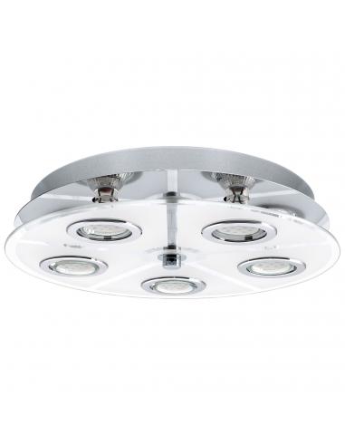 EGLO 30933 - CABO LED ceiling light in chrome stainless steel and satin glass