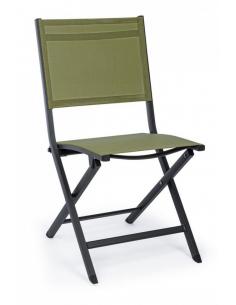 Silla plegable antracita lh32-verde - Bizzotto elin