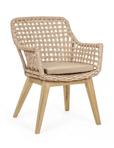 C-br chair with brown cushion - BIZZOTTO Madison