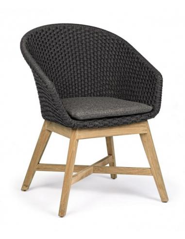 C-br chair with anthracite cushion - BIZZOTTO coachella