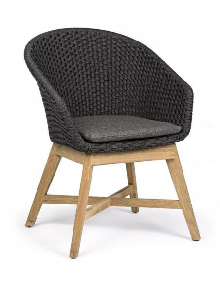 C-br chair with anthracite cushion - BIZZOTTO coachella