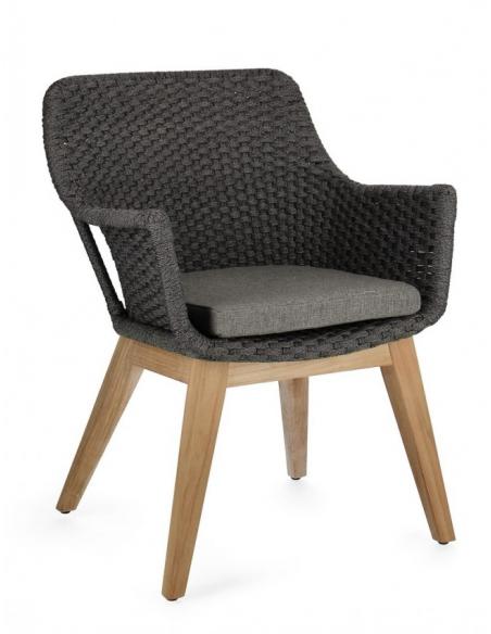 C-br chair with anthracite cushion - BIZZOTTO allison