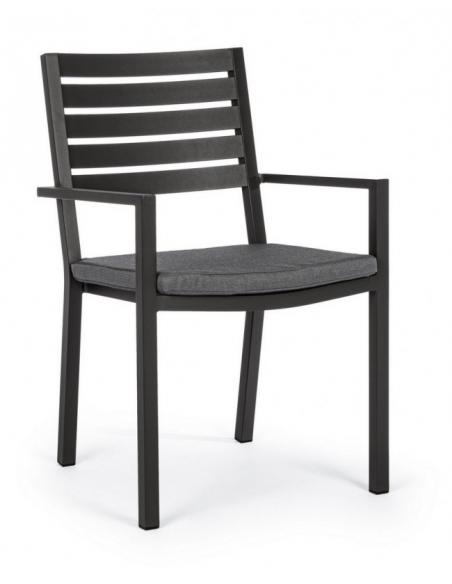 C-br chair with anthracite cushion lh32 - BIZZOTTO helina