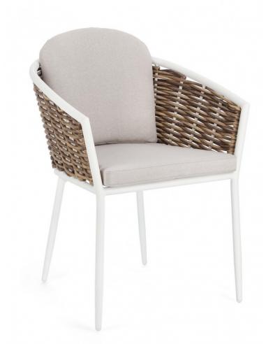 c-br chair with white cushion yk11 - BIZZOTTO maribela