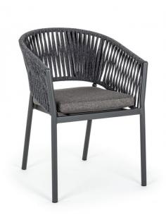 C-br chair with anthracite cushion wg21 - BIZZOTTO Florence