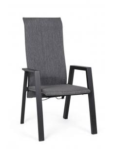 Anthracite jx55 reclining c-br chair - BIZZOTTO ethan