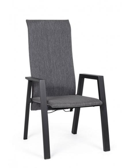 Anthracite jx55 reclining c-br chair - BIZZOTTO ethan