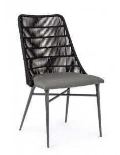 Anthracite chair - BIZZOTTO plank