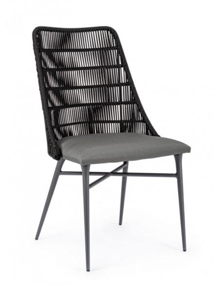 Anthracite chair - BIZZOTTO plank