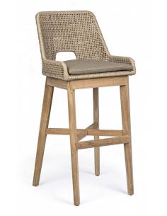 Bar stool with mink cushion - BIZZOTTO hesperia