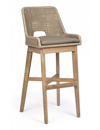 Bar stool with mink cushion - BIZZOTTO hesperia