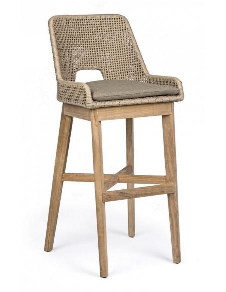 Bar stool with mink cushion - BIZZOTTO hesperia