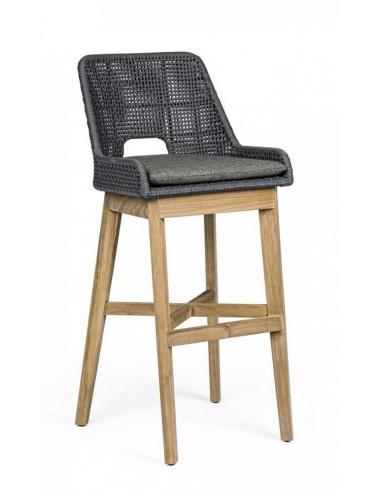 Bar stool with slate cushion - BIZZOTTO hesperia