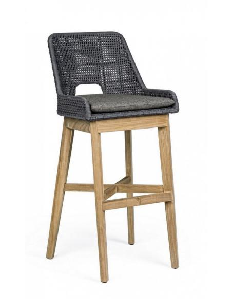 Bar stool with slate cushion - BIZZOTTO hesperia