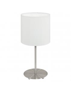 EGLO 95725 - PASTERI Fabric Lamp in Nickel-matte Steel and Textile